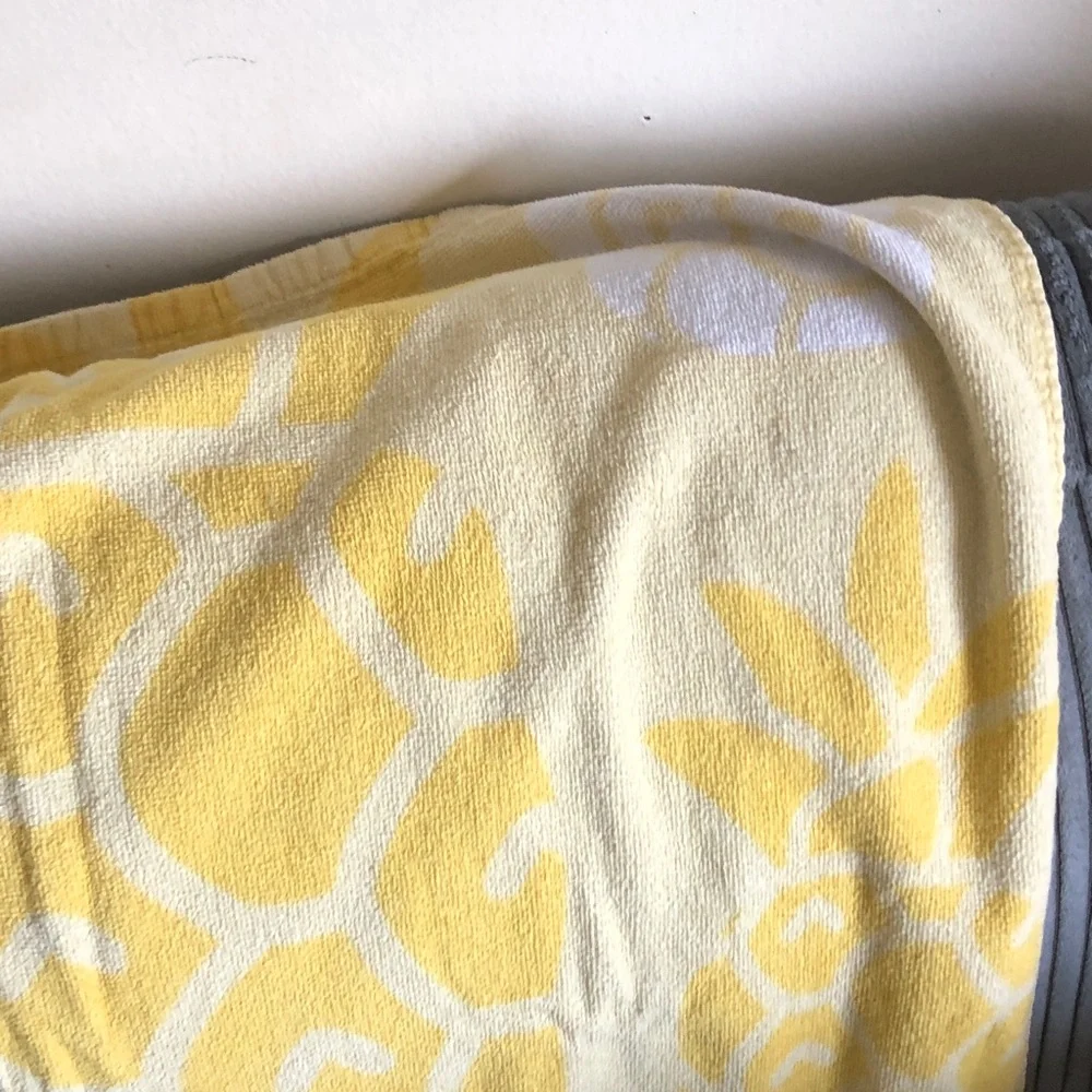 Cartoon Animal Print Beach Towel in Yellow, Orange, Purple